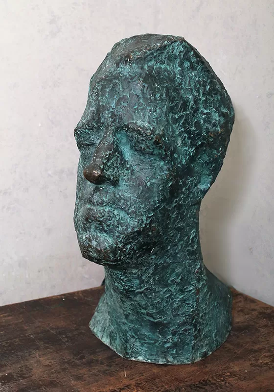 Lea Davidova – Medene (1921-1986) „Tēlnieka Ļeva Bukovska portrets”, 1965. Bronza